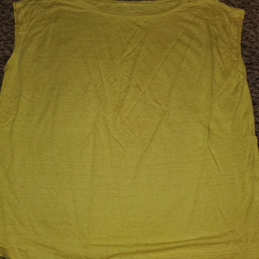 Eileen Fisher Bright Yellow Sleeveless Tank